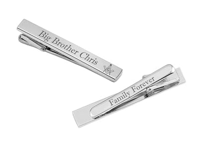 Personalized Silver Tie Clip For Freemasons Engraved Free - Custom Masonic Gift - Mason Tie Bar | Free Engraving - Ships From USA