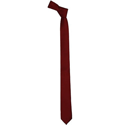 K. Alexander Skinny Ties - Multiple Solid Colors - Classic 2" width - color: Burgandy