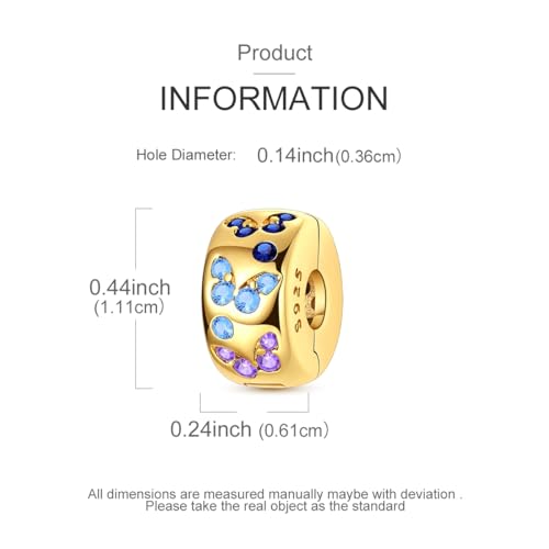 NARMO 925 Sterling Silver Charm Bead for Bracelets Silver Charms for Women - color: Butterfly(Gold)