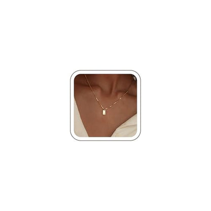 Initial Necklaces for Women 14K Gold Plated Letter Necklace Dainty Waterproof Pendant Necklace Personalized Gifts Trendy Gold Jewelry - color: A