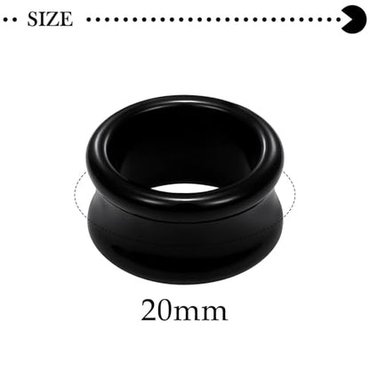 6G-50mm Acrylic Thin Black Gauges for Ear lightweight Tunnels Black Double Flared Ear Flesh Plugs Tunnels Earrings for Women Men - color: 20mm = 25/32 inch