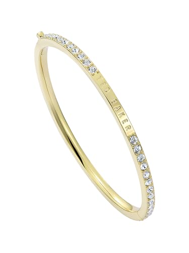 Ted Baker London Claudia Narrow Crystal Hinged Bangle Bracelet for Women - color: Gold/Crystal