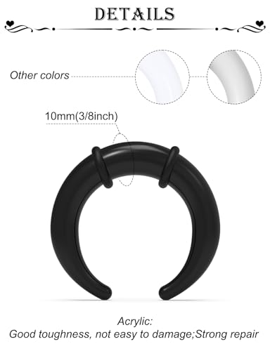 14-00G Ears Gauges Tunnels Plugs for Women Acrylic Buffalo Pincher Ear Gauge Septum Stretching Kit Nose Piercing Kit Earring Expander Stretcher Earrings Piercing Jewelry for Women Men - style: 00G Tapers
