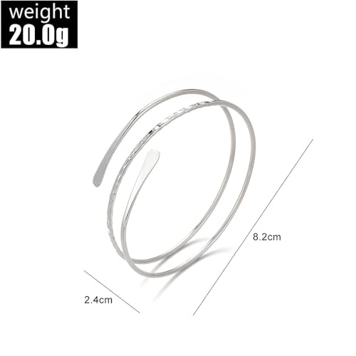 GIGB PBDK Minimalist Layered Upper Arm Cuff for Women,Adjustable Gold Plated Geometric Statement Open Arm Bangle,Trendy Arm Bracelet Jewelry Accessories Gifts