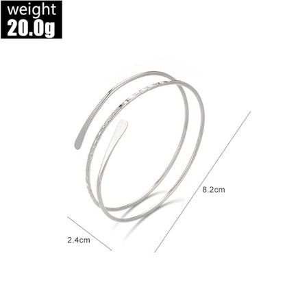 GIGB PBDK Minimalist Layered Upper Arm Cuff for Women,Adjustable Gold Plated Geometric Statement Open Arm Bangle,Trendy Arm Bracelet Jewelry Accessories Gifts