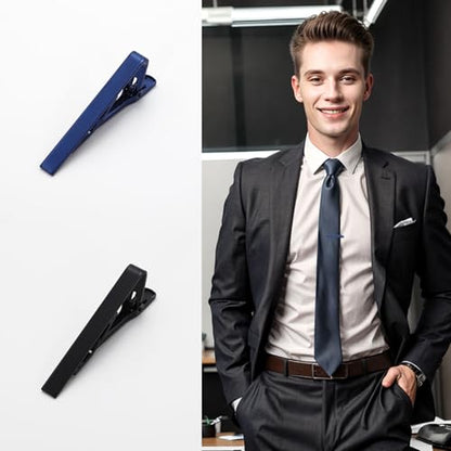 4 Pack Tie Clips for Men, Stainless Steel Tie Bar Clip Set, Classic Necktie Clips for Business, Wedding, Office, and Any Occasion