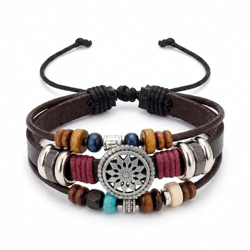Bohemian Sunflower Hand-Woven Bracelet for Women - Multilayer Beaded Western Jewelry - Adjustable Boho Stackable Bracelet for Summer Beach & Festival Outfits