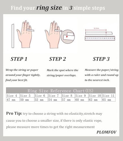 PLOMFOV Gold Plated Stackable Rings - Wedding Bands & Eternity Rings, Dainty 14K Gold Plated, Thin & Simple, Trendy Thumb Stacking Ring Pack (Size 12/11/10/9/8/7/6/5/4) - color: Silver Tone