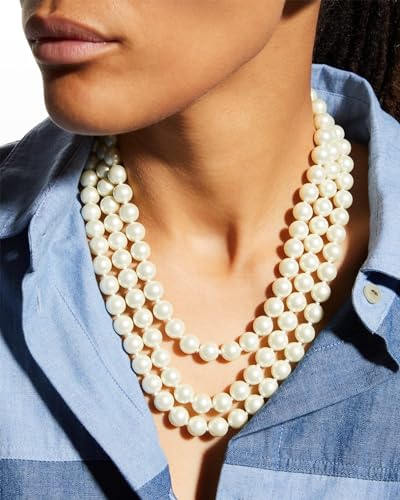 Kenneth Jay Lane Pearl Necklaces Worn By First Ladies - style: Jackie Kennedy (Deco Clasp)