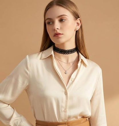 Women's Choker Necklaces, 6-Piece Black Velvet Choker Necklace Set, Adjustable Gothic Vintage Collar Necklaces, Y2K Aesthetic Layered Choker Jewelry for Party Daily Wear