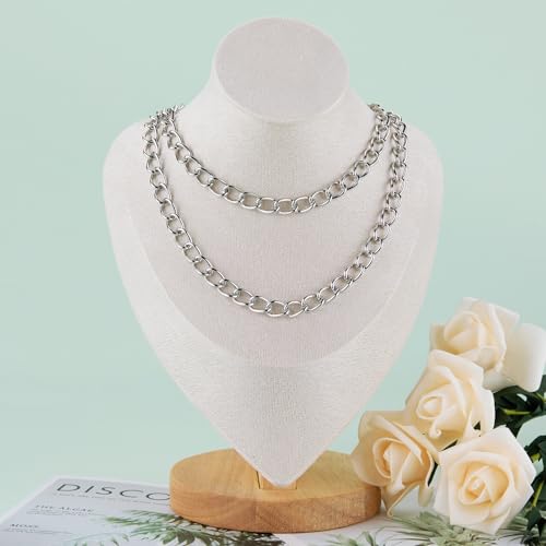 UMAOKANG 6.6FT Jewelry Chain for Jewelry Making Stainless Steel Chains Bulk | Twist Cable Link Chains Men and Women Necklace DIY Jewelry Craft Chain Roll - color: Cable (Steel)