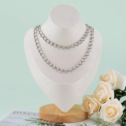 UMAOKANG 6.6FT Jewelry Chain for Jewelry Making Stainless Steel Chains Bulk | Twist Cable Link Chains Men and Women Necklace DIY Jewelry Craft Chain Roll - color: Cable (Steel)