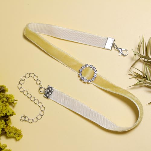 Nova&Aria Chokers Set For Women Heart Choker Necklaces Flower Pendant Velvet Cute Pink Turquoise Blue White Black Choker Necklace Christmas Colorful Lace Chokers - color: Brown-B