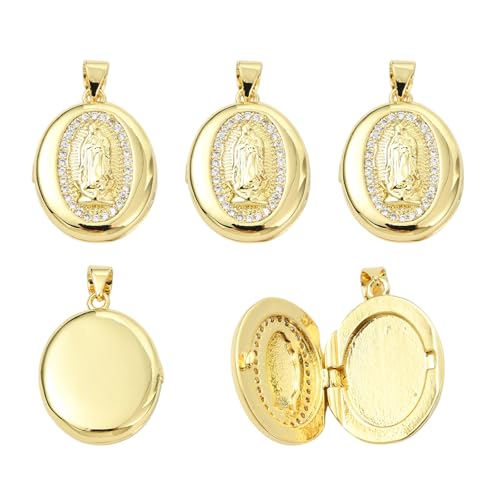 Mary Photo Locket Charms for Jewelry Making Brass Frame Charms Memorial Bracelet Necklace Earring Keychain - style: Oval