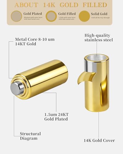 14K Gold Filled Rings for Women, Cubic Zirconia Half Eternity Stackable Ring, Wedding Bands for Women Non Tarnish Waterproof - Wedding Anniversary Engagement Statement Travel Rings Size 5-10