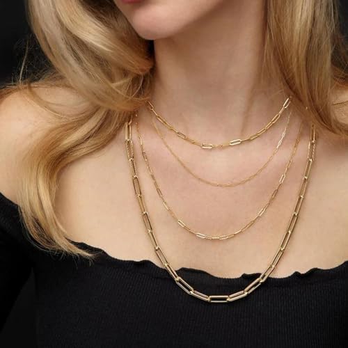 Jabogrii 16.4 Feet Gold Embossed Paperclip Chain Roll for Jewelry Making | Brass Necklace Bracelet Chain Bulk Soldered DIY Jewelry Permanent Jewelry Findings - color: Embossed Paperclip Gold