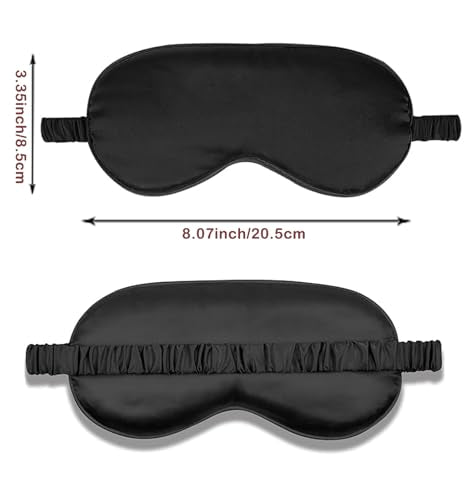 3Pcs Satin Eye Mask Silk Sleep Masks Set Silky Blindfold Eyeshade Blackout Eyes Cover Pouches Bag Scrunchy Wedding Gift - color: Plum