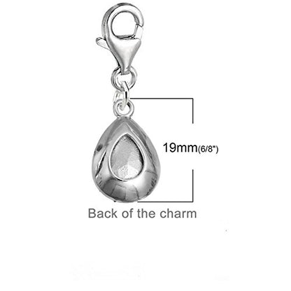 Sexy Sparkles Dangling lobster clasp charms for bracelets - color: Dark Red - January