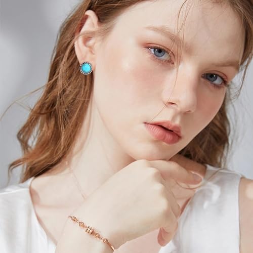 NEWITIN 20 Pieces Silver Bohemian Jewelry Set for Women Fashion Costume Jewels Turquoise Necklace Bracelet Ring Earrings Western Turquoise Jewelry Set for Women - color: Turquoise Jewelry Blue Set