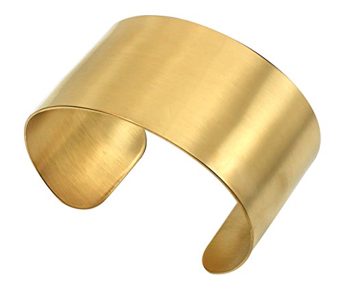 Silver Wide Grooved Cuff Bangle for Women Lady Stainless Steel Shiny Punk Bracelet - style: style 4