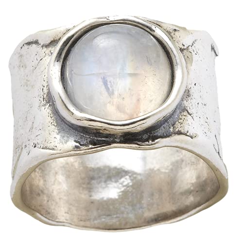 Jude Jewelers Retro Vintage Style Crystal Stone Hammered Cocktail Party Statement Biker Ring