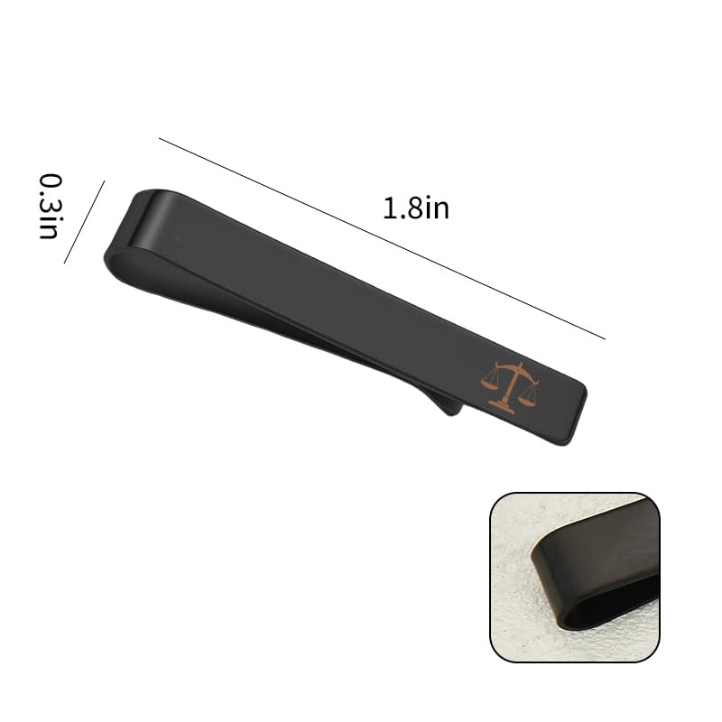 Mens Airplane Tie Clip for Boyfriend Husband Son Flight Attendant Accessories for Men - style: Black Lawyer