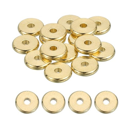 MECCANIXITY 40Pcs Rondelle Spacer Beads 12mm Diameter 3mm Hole Size 2.5mm Thick Metal Flat Disc Charm Circle for Bracelet Earring Necklace Jewelry Making, Gold - color: Gold, size: 12mm Dia x 3mm Hole Sizex 2.5mm Thick