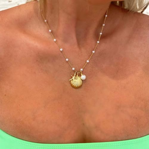 Big Star Necklace Chunky Necklace for Women Boho Thick Chain Statement Necklace Trendy Large Star Pendant Necklace Bold Vintage Chunky Jewelry - style: 9 - G