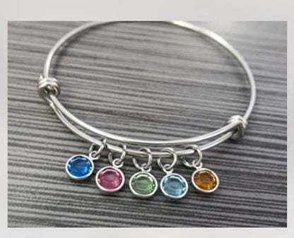 Adabele 2 sets Grade A Mixed Birthstone Charm 8mm Crystal Pendant Drop Bead Sterling Silver Plated (24pcs) - color: Silver, size: 8mm (0.31") - 24pcs