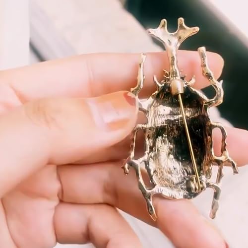HETICA Animal Brooch for Women, Funny and Cute Flower Brooch Safety Pins Clothing Backpack Hat Decoration Enamel Pins Fashion Women Brooches and Pins Jewelry - style: Beetles