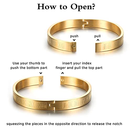 3pcs/set Classical Handmade Braiding Bracelet Hip Hop Men Pave CZ Leopard Head Roman Numeral Bracelet Stainless Steel Jewelry - color: 3pcs Q Gold Crown With Diamond