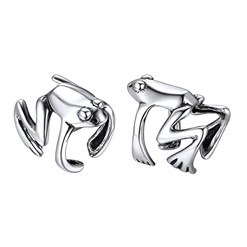 ChicSilver 925 Sterling Silver Ear Cuffs Non-Piercing Cartilage Earrings: Various Styles, Conch Cuffs (with Gift Box) - style: C: Frog Cuff