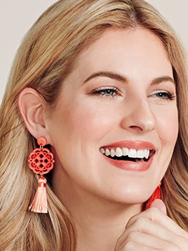 Acrylic Resin Tassel Earrings for Women Geometric Modern Pattern Acetate Drop and Dangle Earrings Trendy Fashion Jewelry - color: Cobalt