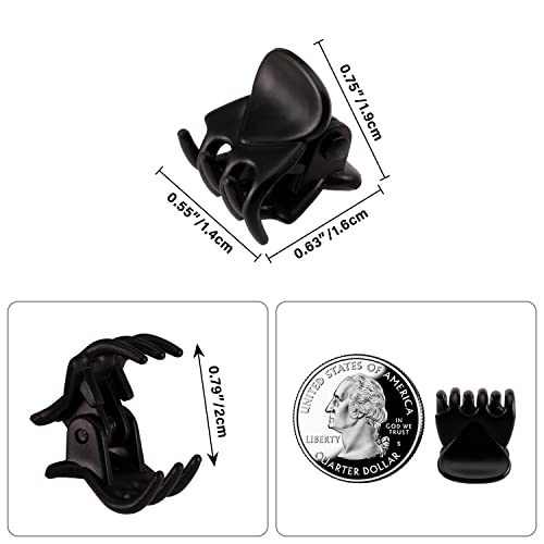 YOHAMA 36 PCS Black Mini Hair Claw Clips Great for Design Kids and Adult Hairstyles Decoration Buns, Pining Bangs Strong Grip Multifunction Clamp Clips. | Multifunction Durable Small Hair Clips, Women Girl Fixed Messy Bun, Design Hairstyles, Non-Pulling o