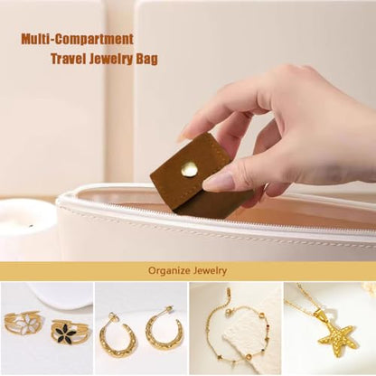 Mini Travel Jewelry Bag, Mini Travel Jewelry Roll Bag with Buckle, Jewelry Rolls (black) - color: black-1PCS