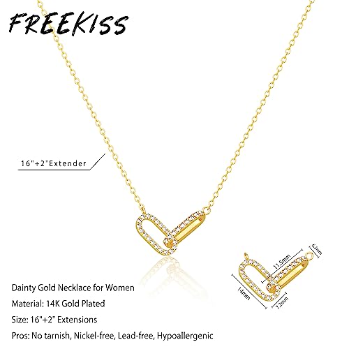 Freekiss Gold Stack Bracelets Pendant Necklace for Women: Dainty Thin Bracelet Set Charm Necklaces Necklaces Trendy Gold Jewelry for Women