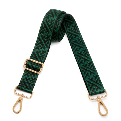 Kolti Purse Strap Replacement Crossbody Handbag Stripe Wide Adjustable - color: Gold Buckle-397