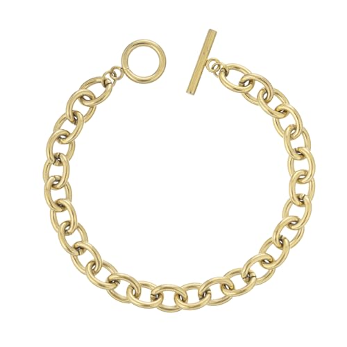 kelistom 925 Sterling Silver Bracelets for Women Teens, Love Heart Charm Chain Bracelet Bangle Fashion Jewelry Gifts - color: link braclet-OT 14K gold