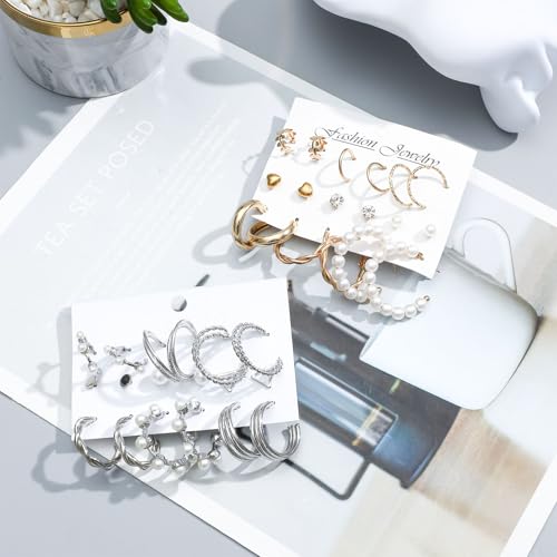 NEWITIN 61 Pieces Rose Gold Jewelry Set for Women Fashion Costume Jewelry | Bohemian Jewelry, Inlaid Cubic Zirconia, Gold Plated Necklace Bracelets Rings Earrings Set for Women Party Daily, Women Gifts - color: Multicolor