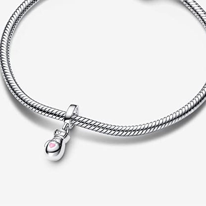 Jewelry Love Heart Charms for Women Bracelets and Necklaces | 925 Sterling Silver,Mother's Day Birthday Christmas - color: Boxing Glove Dangle Charm
