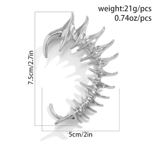 Ear Cuffs for Women, Hook without Pierced Ear Bone Clip Climber Earrings, Butterfly Shaped Ear Clip Wrap Around Earring No Piercing Cuff Earrings for Women - color: Silver-Cartilage