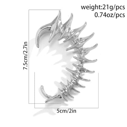 Ear Cuffs for Women, Hook without Pierced Ear Bone Clip Climber Earrings, Butterfly Shaped Ear Clip Wrap Around Earring No Piercing Cuff Earrings for Women - color: Silver-Cartilage