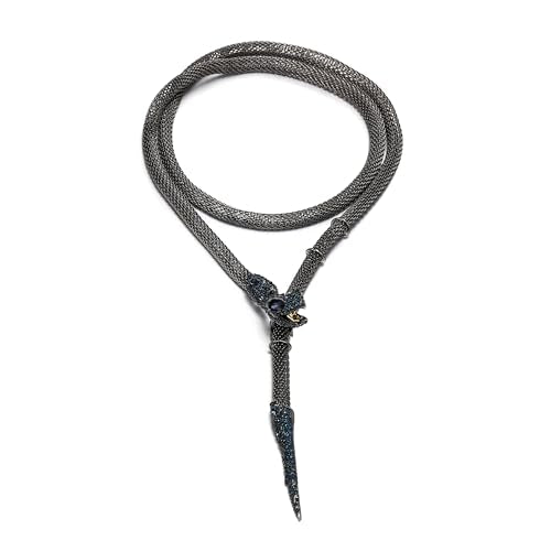 FANZE Snake Necklace for Women，Adjustable Punk Gold Snake Choker Necklace Halloween Gifts Party Multi-Purpose Jewelry - color: Black