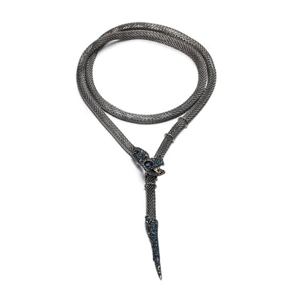 FANZE Snake Necklace for Women，Adjustable Punk Gold Snake Choker Necklace Halloween Gifts Party Multi-Purpose Jewelry - color: Black