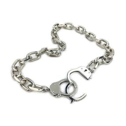 Succuba Stainless Steel Handcuff Choker Necklace Chain Pendant Choker Collar Necklace for Women and Men from 16 to 24 Inches with Box - color: B, size: 24 Inches