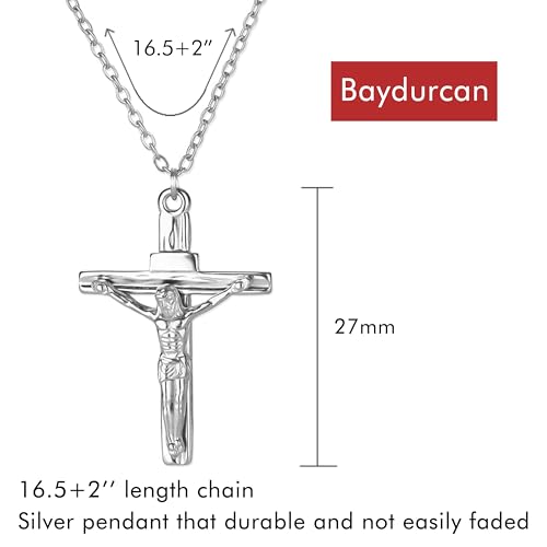Baydurcan Dainty Silver Necklace for Women Ankh Horse Celtic Necklace Gifts | Dainty charm gifts for friends sister mother, birthday, christmas, graduation gifts. Ready to give with card & envelope. - style: Jesus