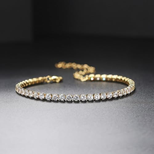 18K Gold Plated Stackable Love Bangle Bracelet Set for Women - 3 Pcs Stainless Steel Chain Bracelet Cubic Zirconia Tennis Bracelet Gold Bangle Set Gift for Wife - color: Black Floral Bracelet Set