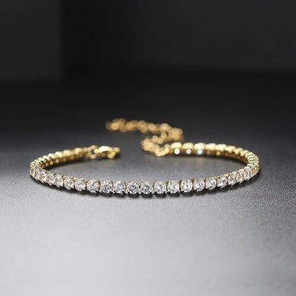 18K Gold Plated Stackable Love Bangle Bracelet Set for Women - 3 Pcs Stainless Steel Chain Bracelet Cubic Zirconia Tennis Bracelet Gold Bangle Set Gift for Wife - color: Black Floral Bracelet Set