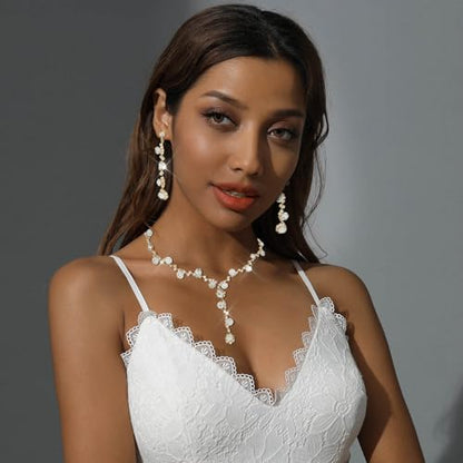 Sixexey Rhinestone Earrings Sparkly Bracelet Earring Party Prom Earrings Jewelry for Women - color: Gold