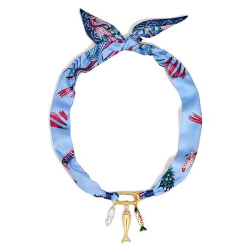 Shell Necklaces for Women Trend Boho Scarf Necklaces Ocean Mermaid Conch Seashell Necklace Summer Gold Fish Necklace Fashion Beach Jewelry - color: Scarf fish necklace